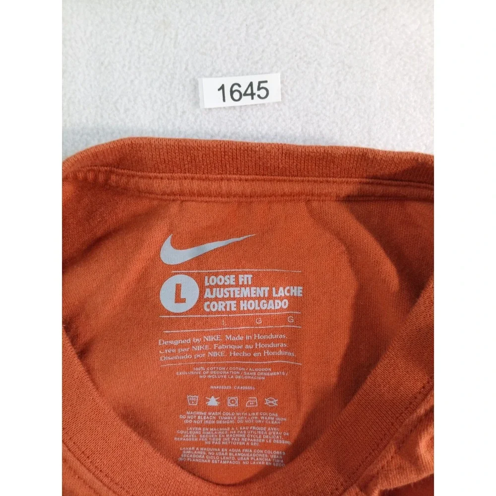 Nike Texas Longhorns Shirt Mens L Orange Hook Em Horns Graphic Tee (1645)
